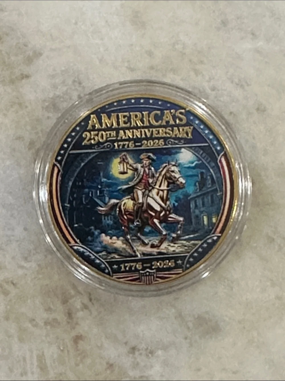 Liberty 1776-2026 Commemorative Eagle Coin - Red, White & Blue